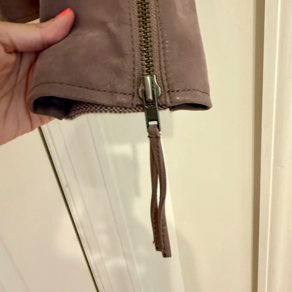 Free people Mauve faux leather Vegan Jacket - Picture 5 of 6